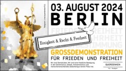 Berlin 2024. Demo, Frieden, Freiheit, dieBasis, Corona, Demokratie